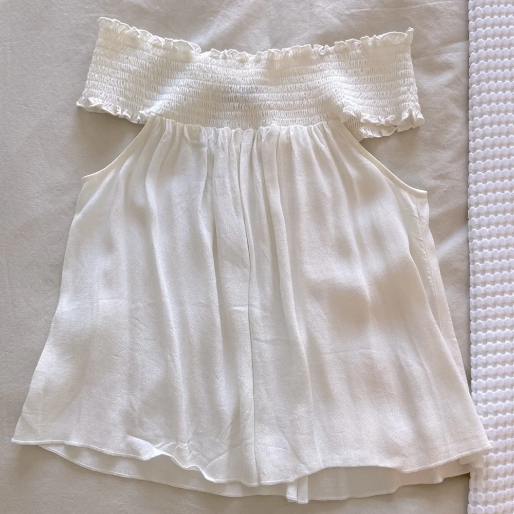 NWOT Forever 21 Cropped Elastic Off Shoulder Top | Size L - Picture 1 of 6